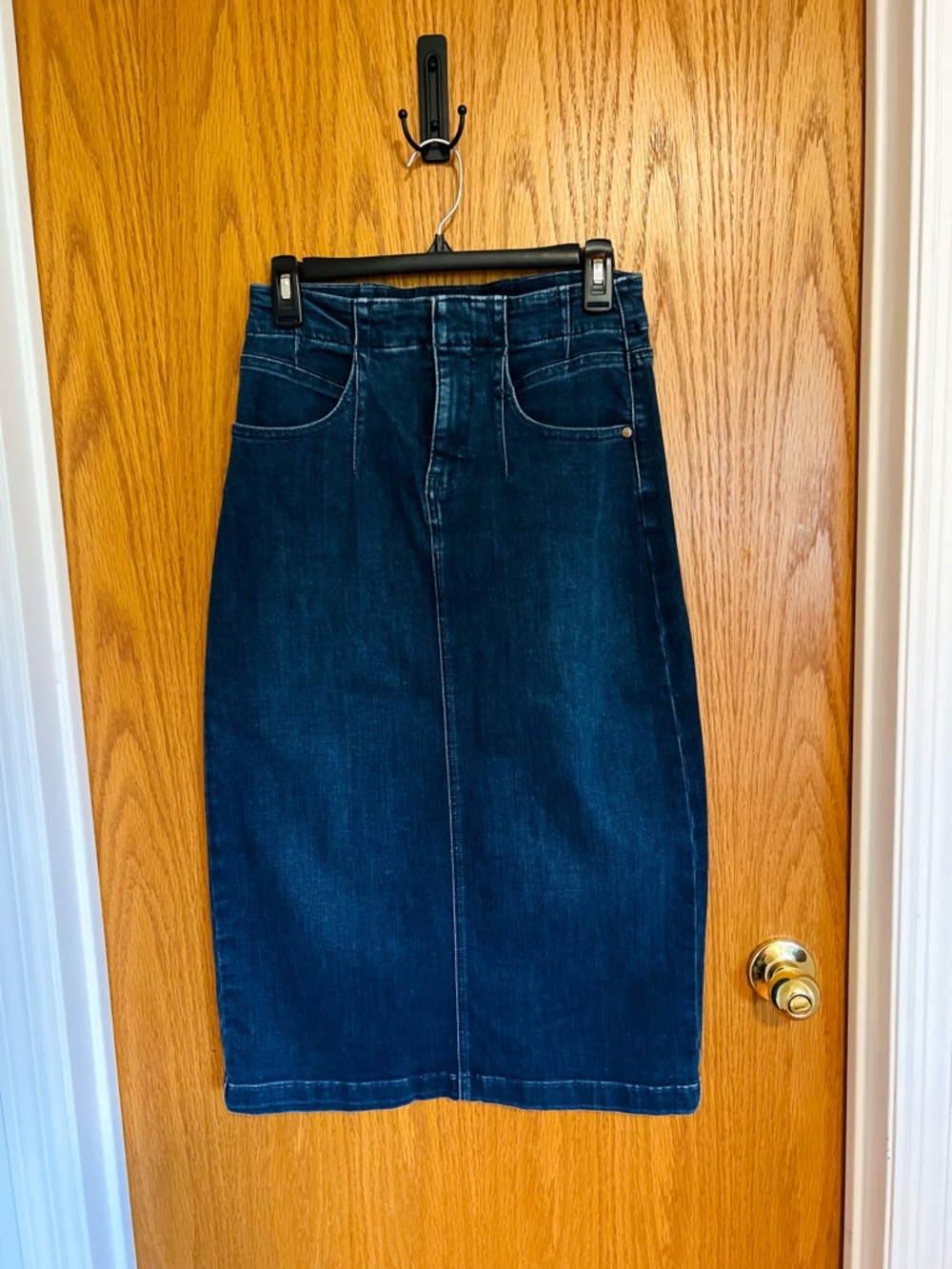 Anthropology Indigo Denim Pencil Skirt